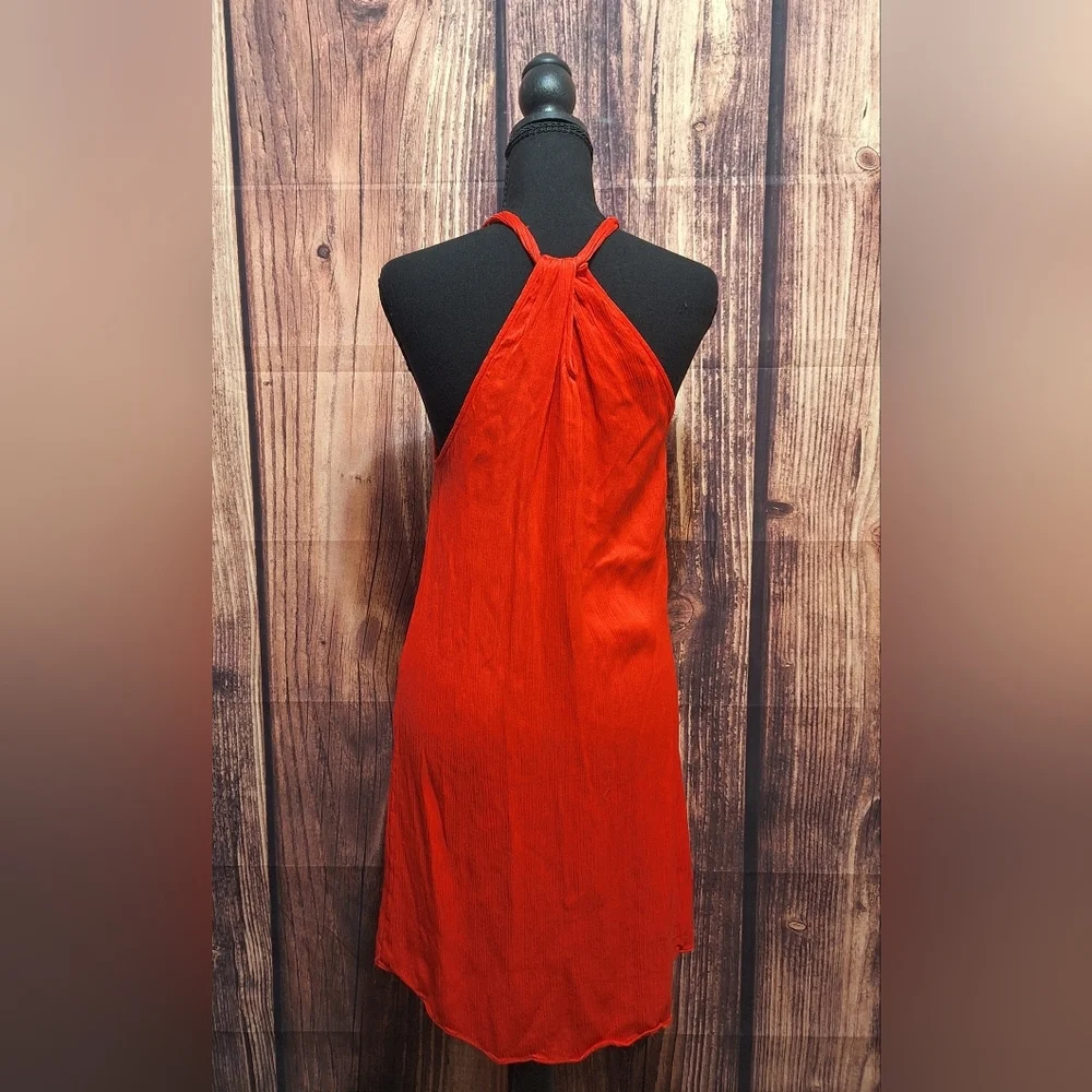 Bobi Black Womens Coral Sexy Halter Dress Womens Size Medium!